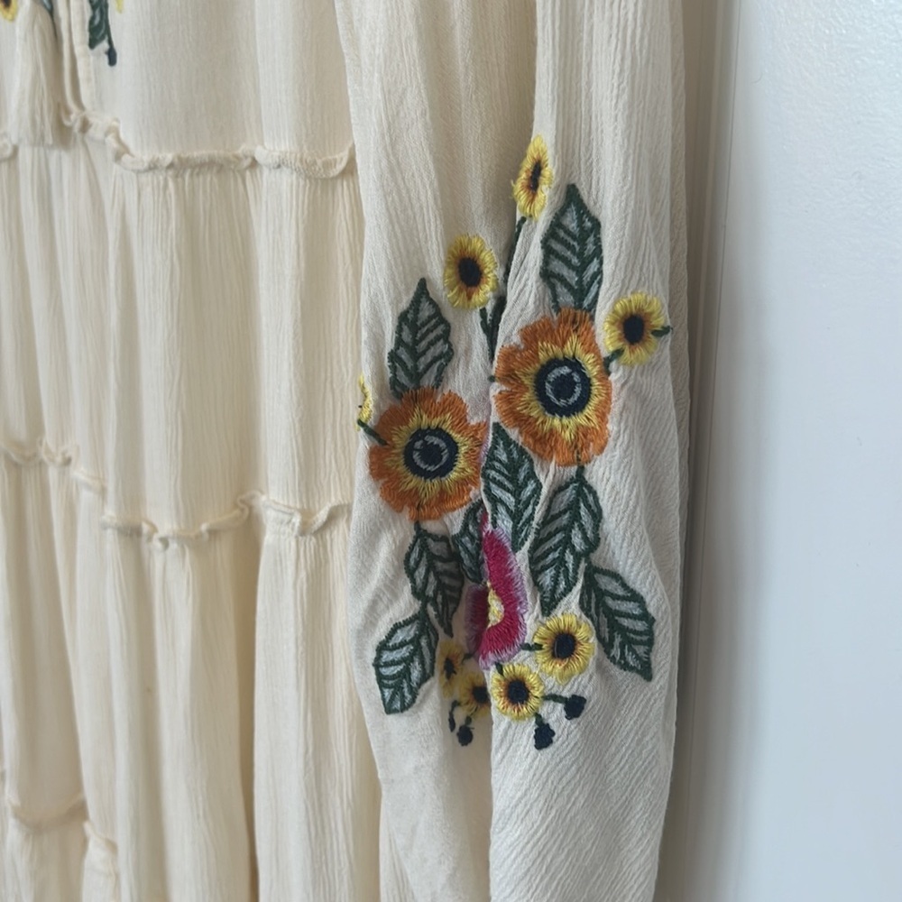 Free People Ecru Gauze Spell on You Mini Dress - Picture 8 of 11